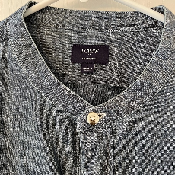J Crew Chambray Long Sleeve Button Up Shirt - Picture 2 of 6